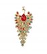 XSB177 - Elegant Peacock Gemstone Saree Brooch
